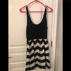 Women’s black chevron dress